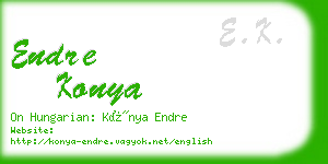 endre konya business card